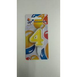 Свеча 4 желтая