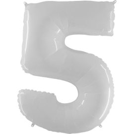 Цифра 5, белый