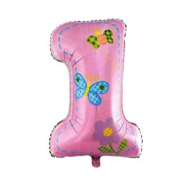 Цифра 1, мини, розовая