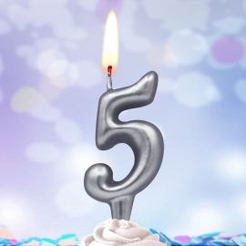 Свеча 5, серебро
