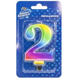 Свеча 2, радужная