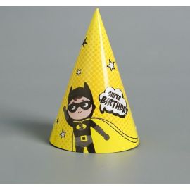 Колпаки Super birthday, 10шт