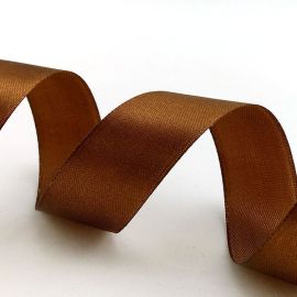 Лента атлас шоколадный, 0,7см, 1м