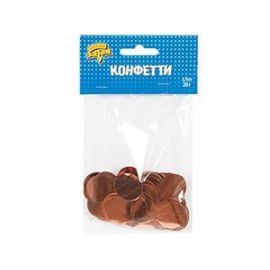 Конфетти круги фольга роз золото, 2,5см