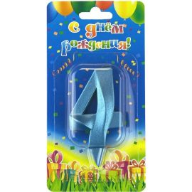 Свеча 4, синяя бирюза