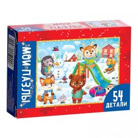 Пазл детский Новогодние игры, 54 элемента