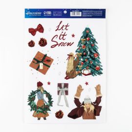 Наклейки на окна Let it snow