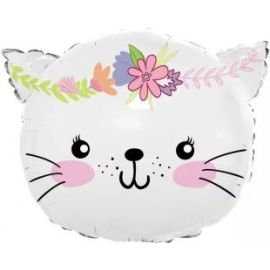 Шар Котёнок в цветах