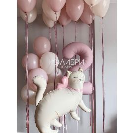 Набор шаров для девочки с кошечкой