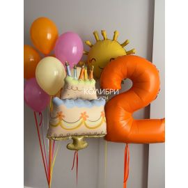 Яркий набор шаров на день рождения