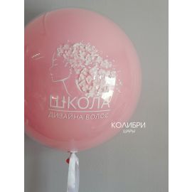 Большой стеклянный шар 60см с логотипом