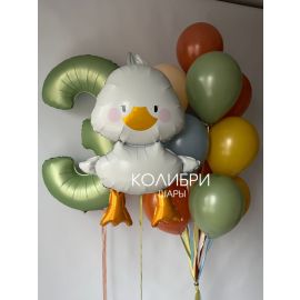 Набор шаров на день рождения с гусём