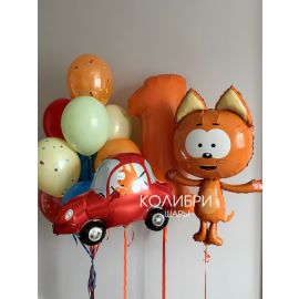 Набор шаров на годик с Котэ