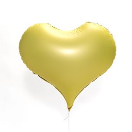 Шар-сердце Тёмно-желтое, матовый, необычная форма