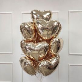 Связка из 10 шаров Шампань