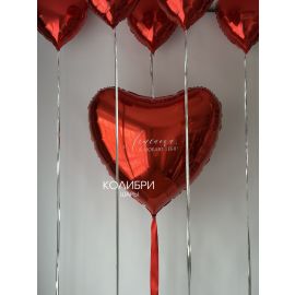 Большое сердце с надписью и 5 сердец на потолок