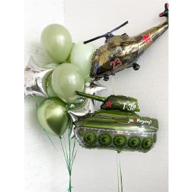 Набор шаров с военной техникой